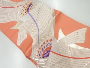 束ね熨斗に華紋模様織出し袋帯